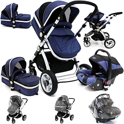 i-Safe System Navy Trio Travel System Pram & Luxury Stroller Review