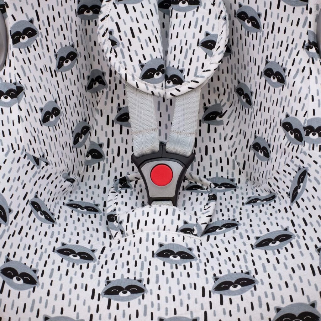 JYOKO Kids Baby car seat Cover Liner Made Cotton Compatible with Maxi COSI Cabriofix and gr 0 (Raccoon)